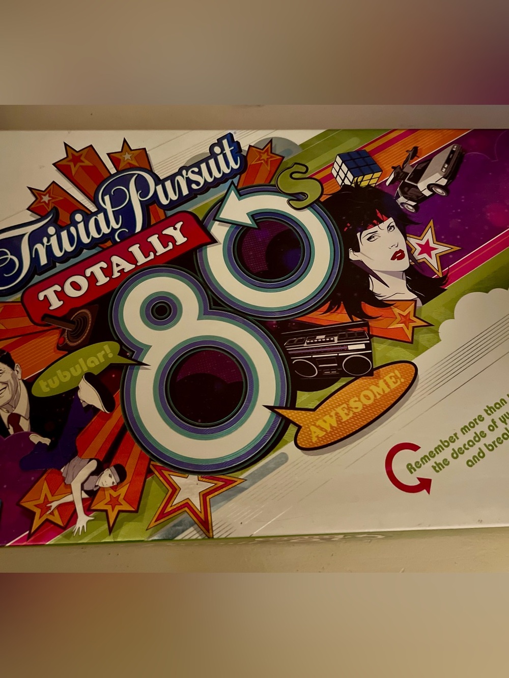 Trivial Pursuit Totally 80s Edition Board Game - Multicolor - Like New